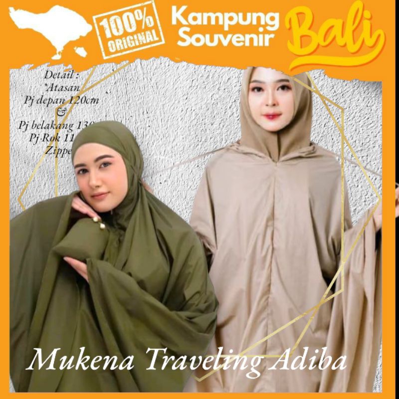 Mukena Traveling Azzura Adiba Azella Bahan Adem Oleh Oleh Khas Bali Kampung Souvenir