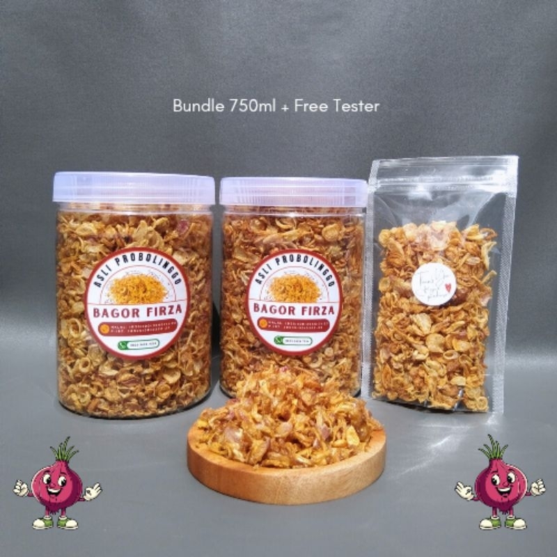 

[PAKET BUNDLE] Bawang Goreng Probolinggo Tanpa Campuran (Toples 750ml)