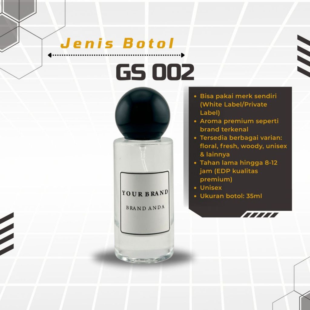 Parfum Grosir MKS - Custom Parfum | Botol Cassa 35 ml Tutup Bulat - 5 Warna - Kualitas Premium