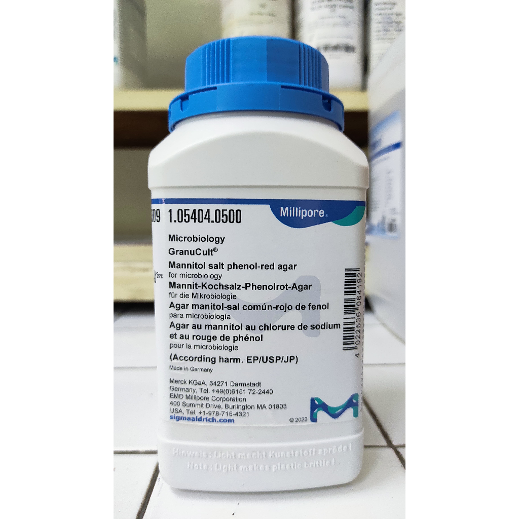 Manitol Salt Agar/MSA/Merck 1.05404.0500 - expired Jan 2028 - harga per gram