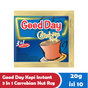 

GOOD DAY KOPI INSTANT 3 IN 1 CARREBIAN NUT RCG 10x20g