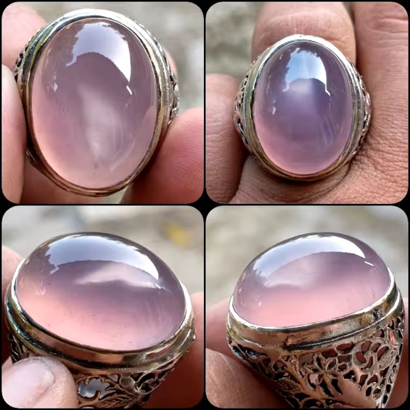 Natural Anggur Obi Kelo Ungu Motif Kantung / Rongga didalam Batu - Bacan Obi - NTD