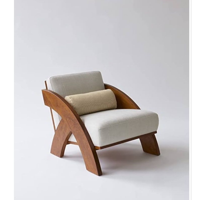 RAY Kursi Malas - Kursi Sofa duduk santai minimalis single kayu jati empuk