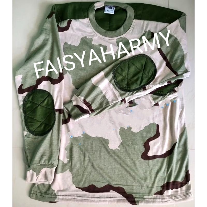 KAOS LORENG GURUN PASIR LENGAN PANJANG VARIASI BUSA HIJAU