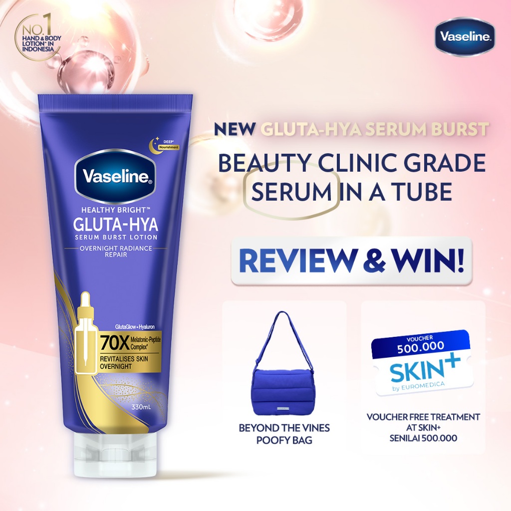 VASELINE Gluta-Hya Body Serum Overnight Radiance Repair 330 mL