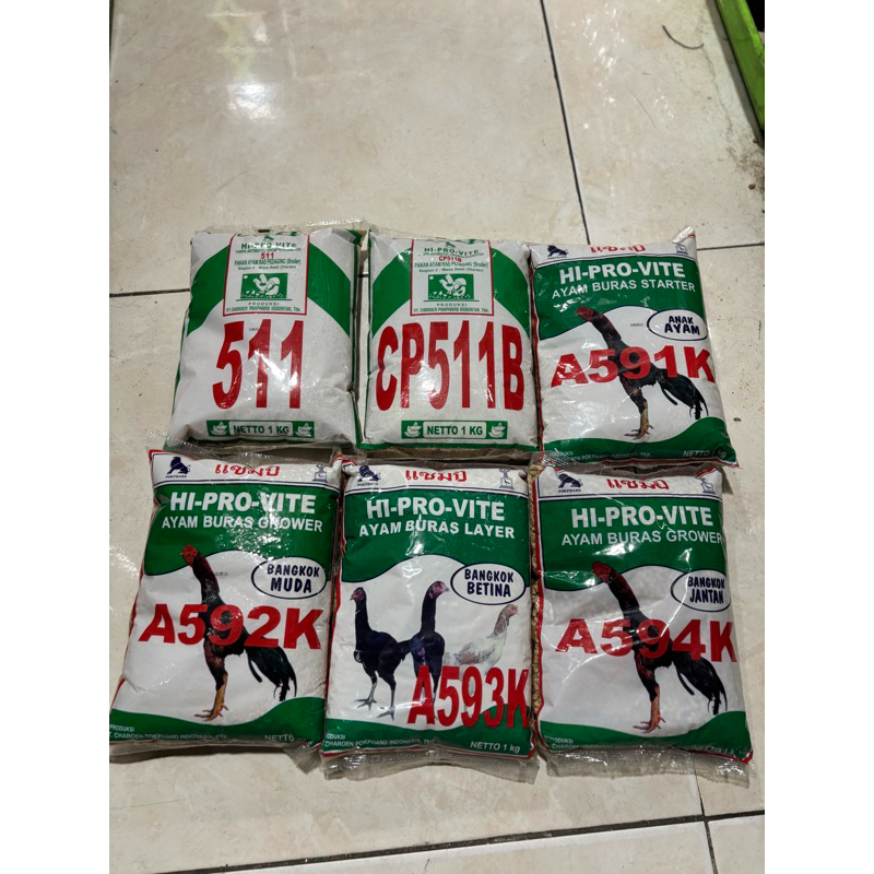 Galaksi_Bumiayu 1 Dus Voer Pur Ayam Hi Pro Vite Pakan Ayam 511K, Cp 511, 591, 592, 593, 594 Asli