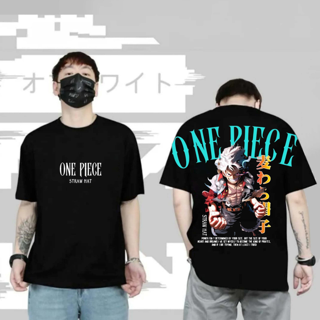 kaos distro t-shirt one piece gear 5/kaos anime luffy/kaos memories one piece luffy/atasan kaos naru