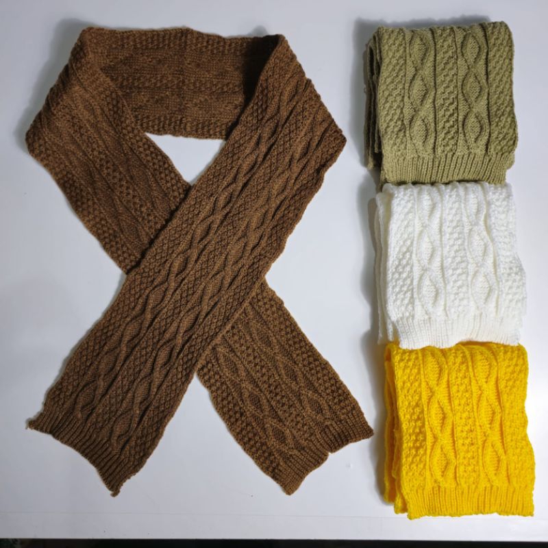 syal rajut cable wanita premium,syal style Korea estetik