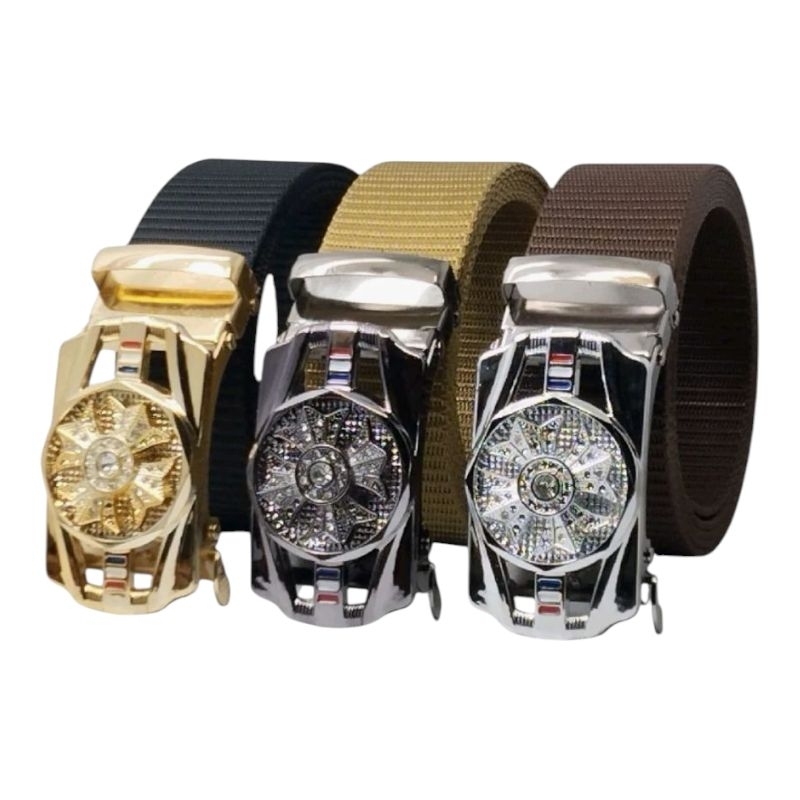 Gesper Sabuk Pria NYLON Canvas Rell kepala kincir
