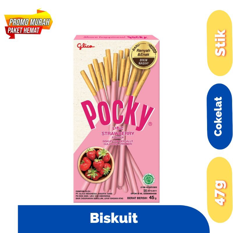 

Glico Pocky Biskuit Stick Strawberry 45 g