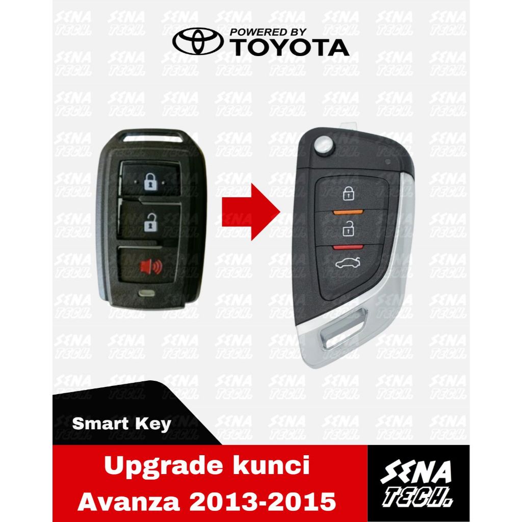 KUNCI REMOT TOYOTA AVANZA VELOZ 2012-2015 UPGRADE FLIP KEYS REMOT