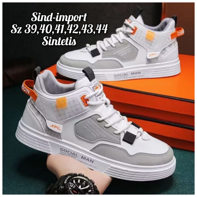 Sepatu Pria Sind-Import 02 Berkualitas Tinggi dari Bahan Sintetis - Sneaker, Snekers, Running, Kerja
