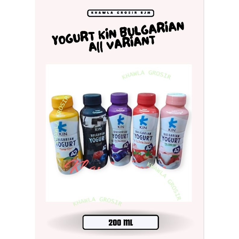 

KIN YOGURT BULGARIAN 200 ML MINUMAN PROBIOTIK DIET SEHAT PLAIN STROBERI BLACK BLUE BERRY LECI MANGO
