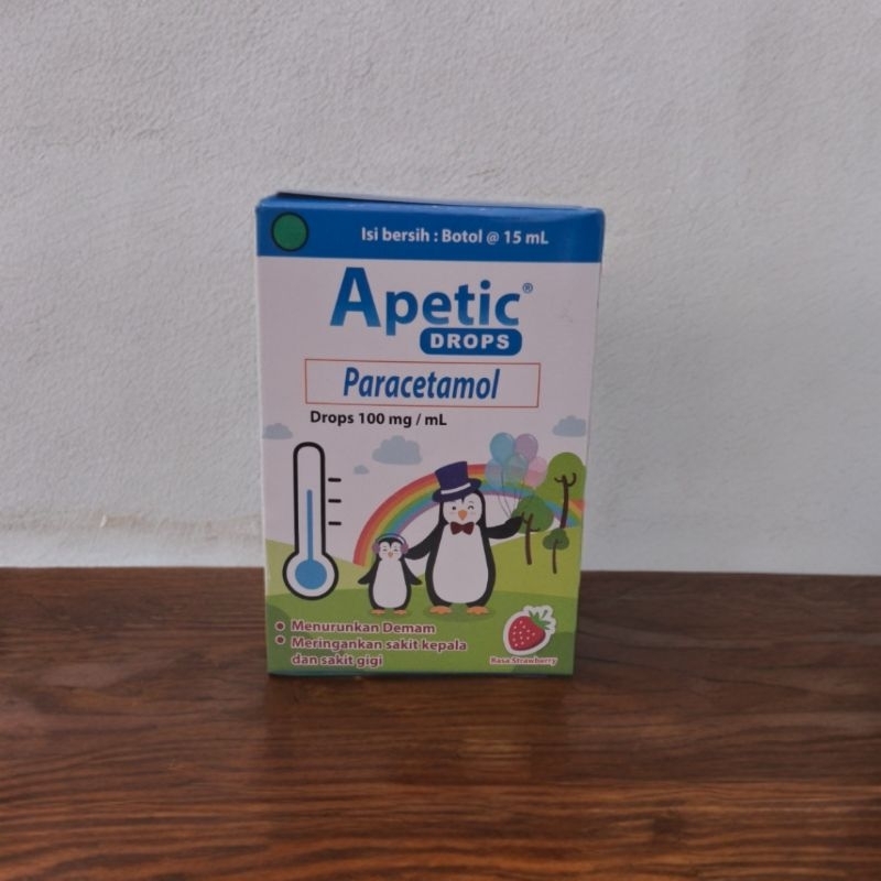 Apetic Drops 15 mL – Obat Penurun Demam & Pereda Nyeri Bayi dan Anak 2 tahun dengan Paracetamol 100 