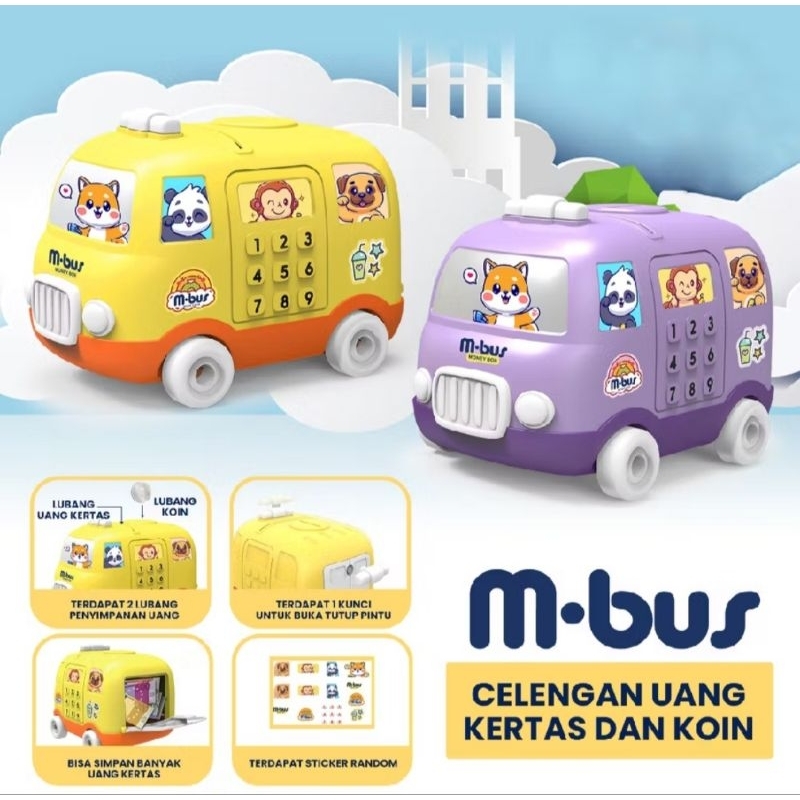 celengan koin pake kode, Celengan Anak Bentuk Pesawat Luar Angkasa – Dengan Stiker Lucu & Desain Edu