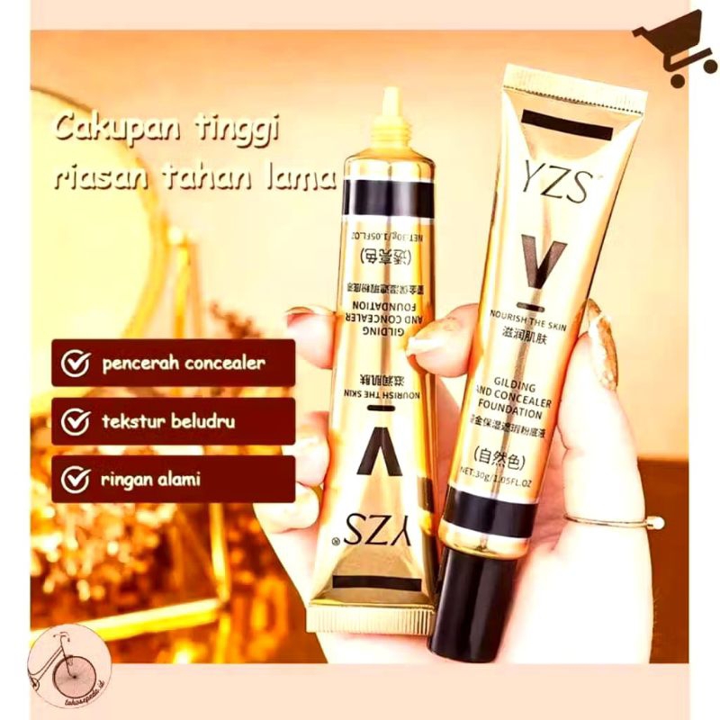 YZS Foundation Alas Bedak Yurizumi Matte Foundation Concealer Oil Control BB Cream Makeup Glowing Ta