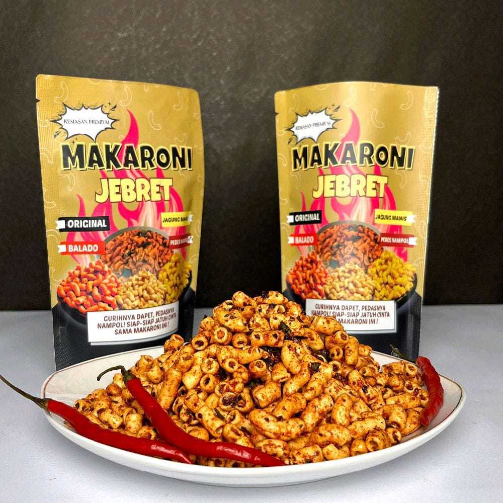 

MAKARONI BANTAT BUMBU MELIMPAH PREMIUM KEMASAN POUCH SNACK FOOD CEMILAN