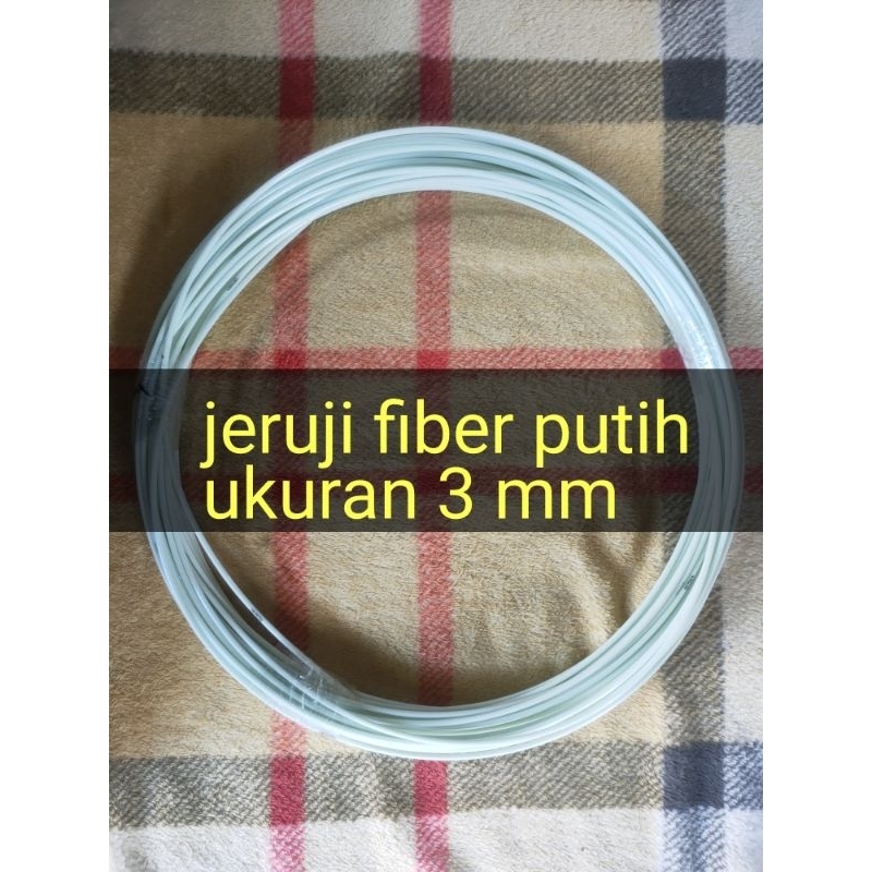 JERUJI FIBER SANGKAR BURUNG LAYANGAN PUTIH SUSU 3MM
