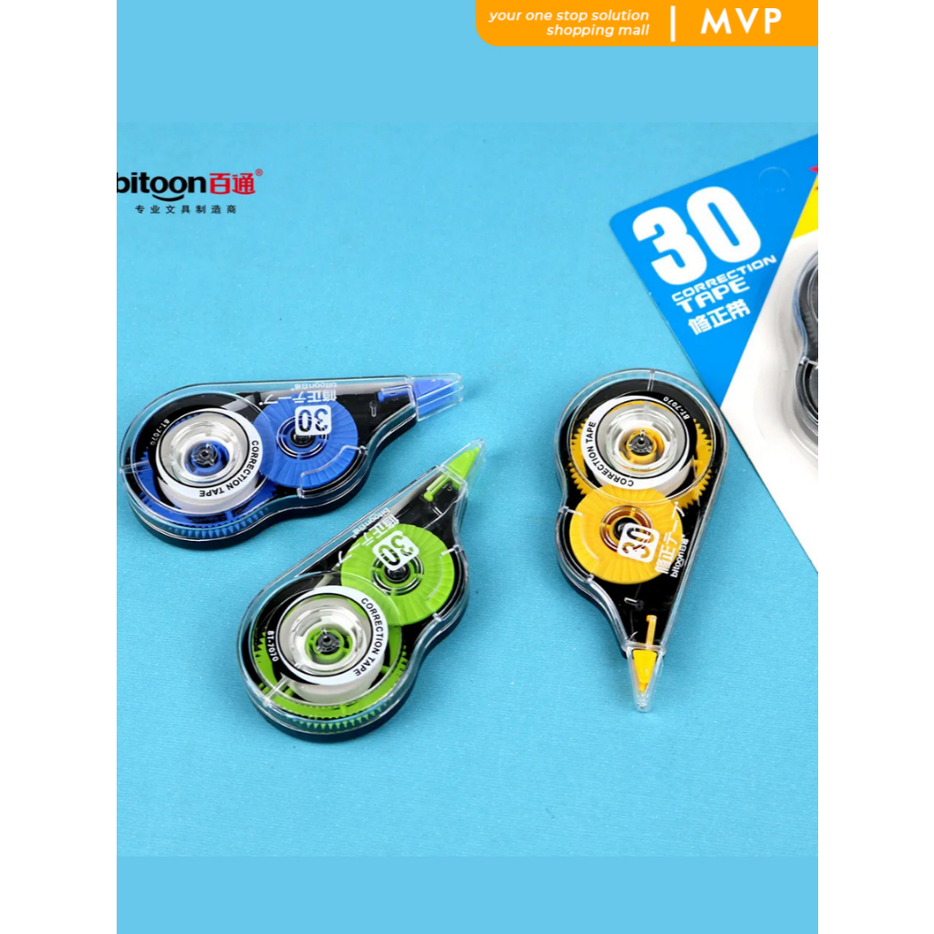 

MVP TipEx Kertas Koreksi Correction Tape Tipe X Pita Roll Tape Karakter 3m