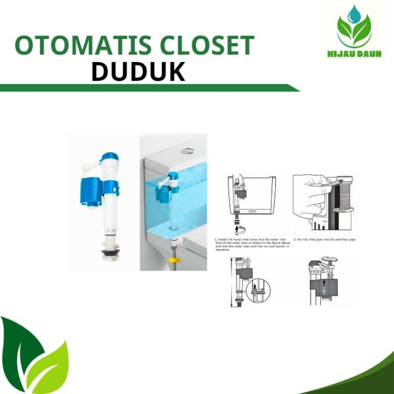 Otomatis closet duduk/Pelampung Closet