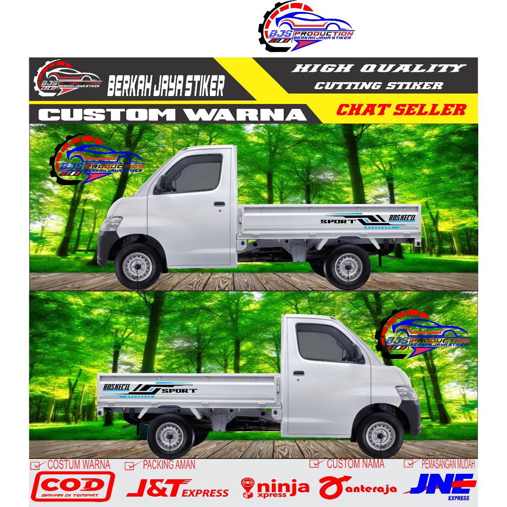 Promo stiker mobil grand max piikup stiker keren sticker grand max bos kecil