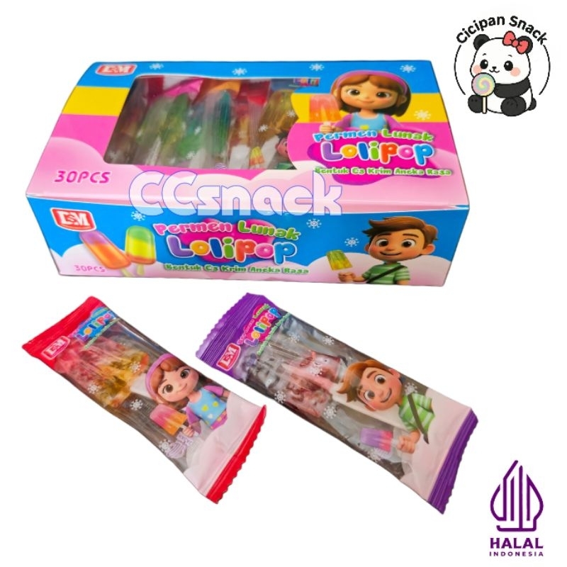 

DSM ICE CREAM WARNA LOLIPOP BOX ISI 30
