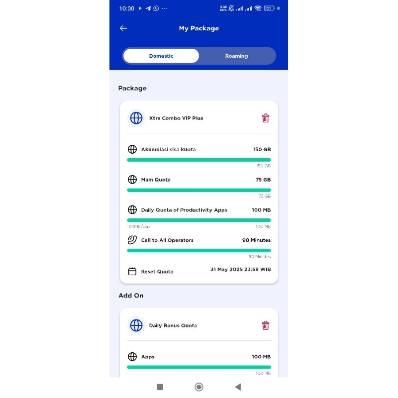 Perdana XL Xtra Combo VIP Plus 75GB Spesial Diskon 90% - Total Main Quota 225GB - Nomor 12 Digit