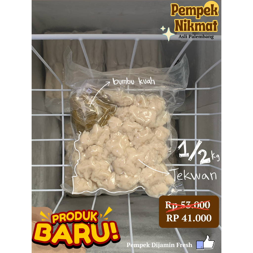 

1/2 Tekwan + Bumbu - Asli Palembang [Tekwan NikMat]