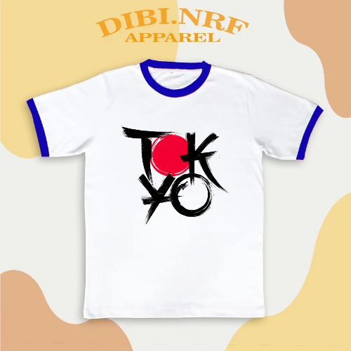 KAOS RINGER TEE TOKYO UNISEX - TSHIRT BAJU DEWASA FREE CUSTOM