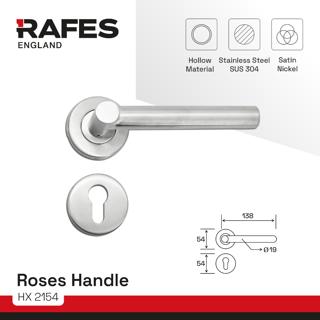 HANDLE PINTU ROSES RAFES ENGLAND | HX 2154
