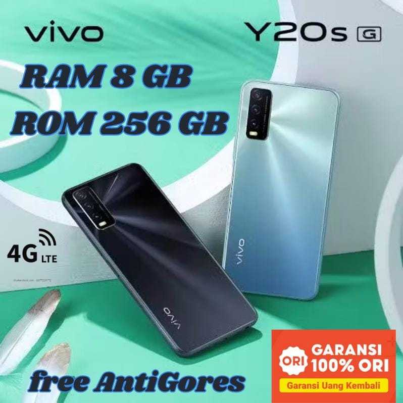 vivo y20s ram 8/256 GB 4G LTE Garansi 1 Tahun