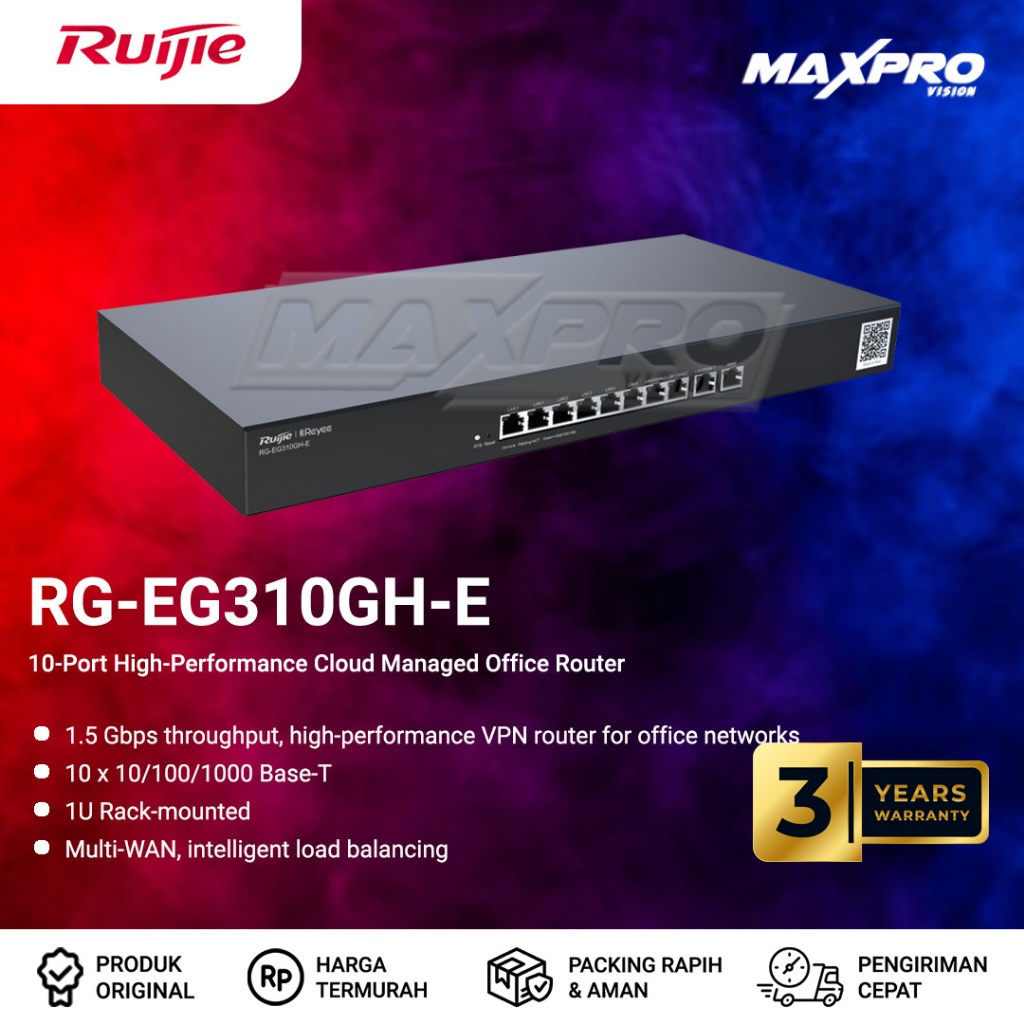 RG-EG310GH-E - RUIJIE REYEE 10 PORT CLOUD MANAGED ROUTER