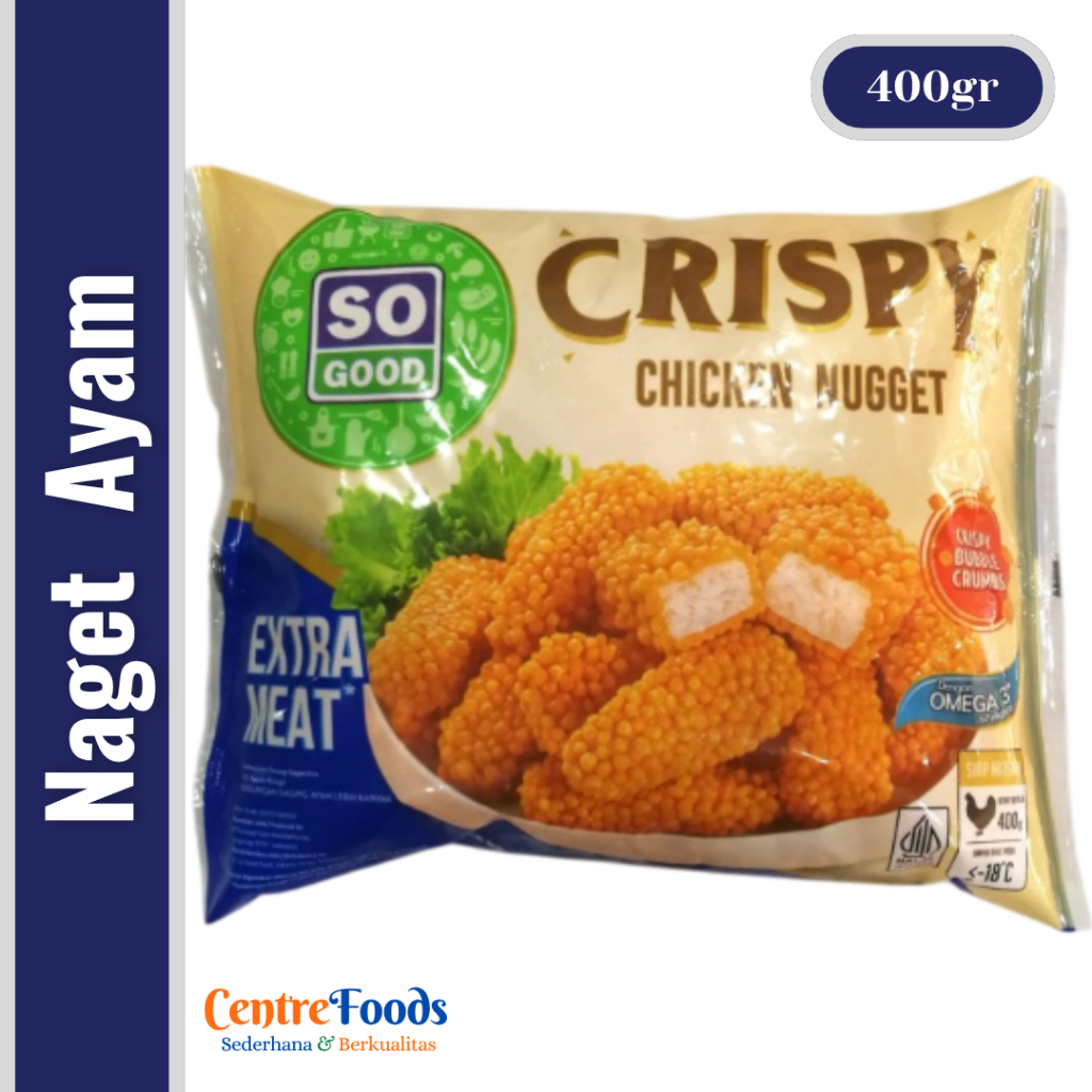 

Naget Ayam - Crispy Chicken Nugget SO GOOD | 400gr [ Harga Per BKS ]