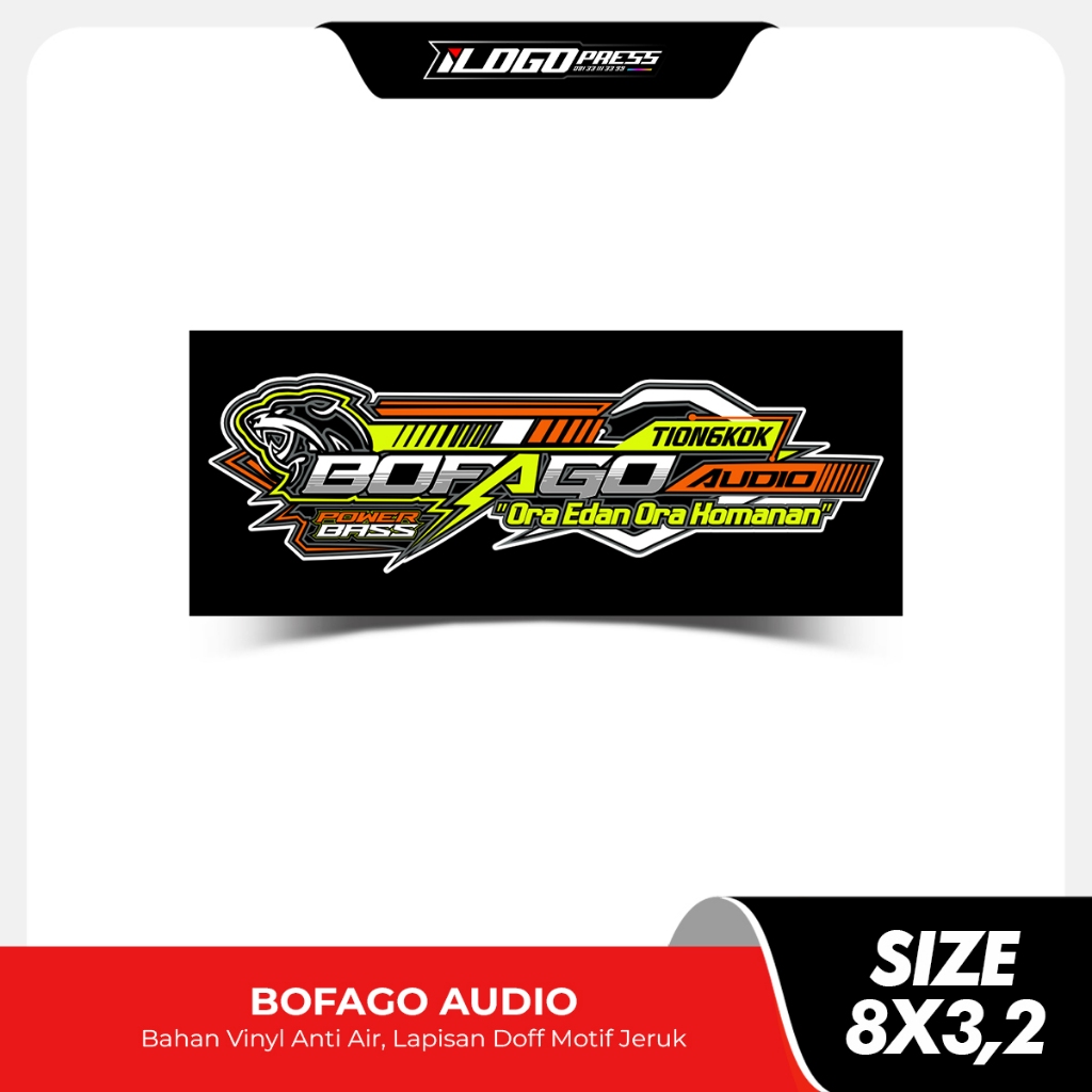 

BOFAGO AUDIO - Stiker Sound System Bahan Vinyl Premium Anti Air Doff Motif Jeruk