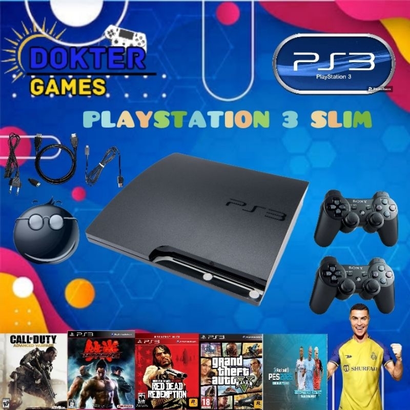 Ps3 Slim Playstation 3 PS 3 SLIM CFW PS3 SUPER SLIM 500GB GRADE A Full Game