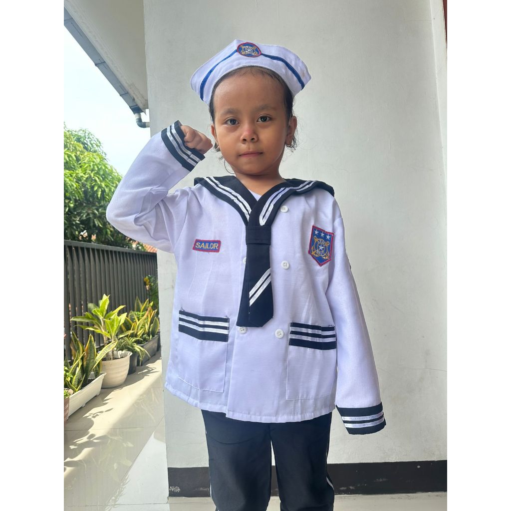 Baju Seragam Propesi Anak Pelaut Popeye Anak TK / PAUD