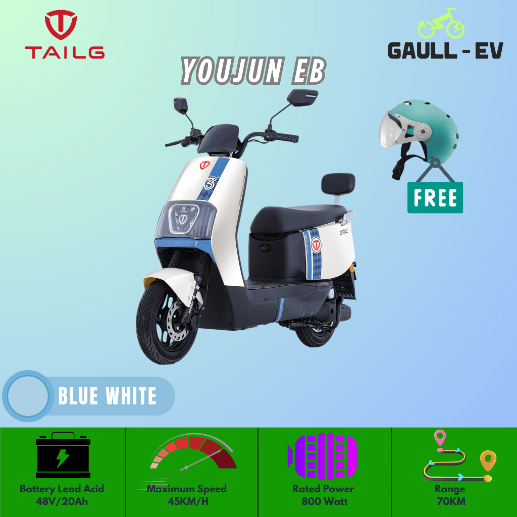 FREE HELM Sepeda Listrik Tailg Youjun EB Sekuter Listrik Outdoor - Power 800 Watt