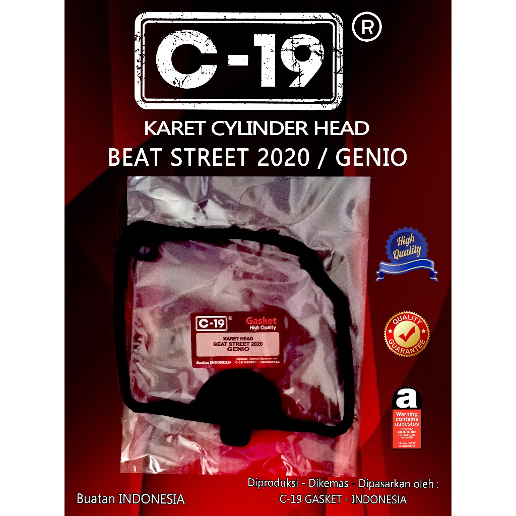 KARET CYLINDER HEAD HONDA BEAT STREET 2020 / GENIO - C19 GASKET PAKING