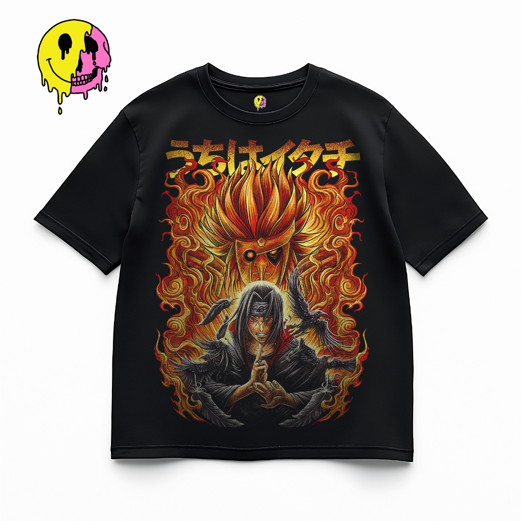 LRCO Store - Naruto Shippuden Itachi Uchiha Susanoo - Kaos Anime Sablon A2 Combed 24s 200gsm Oversiz
