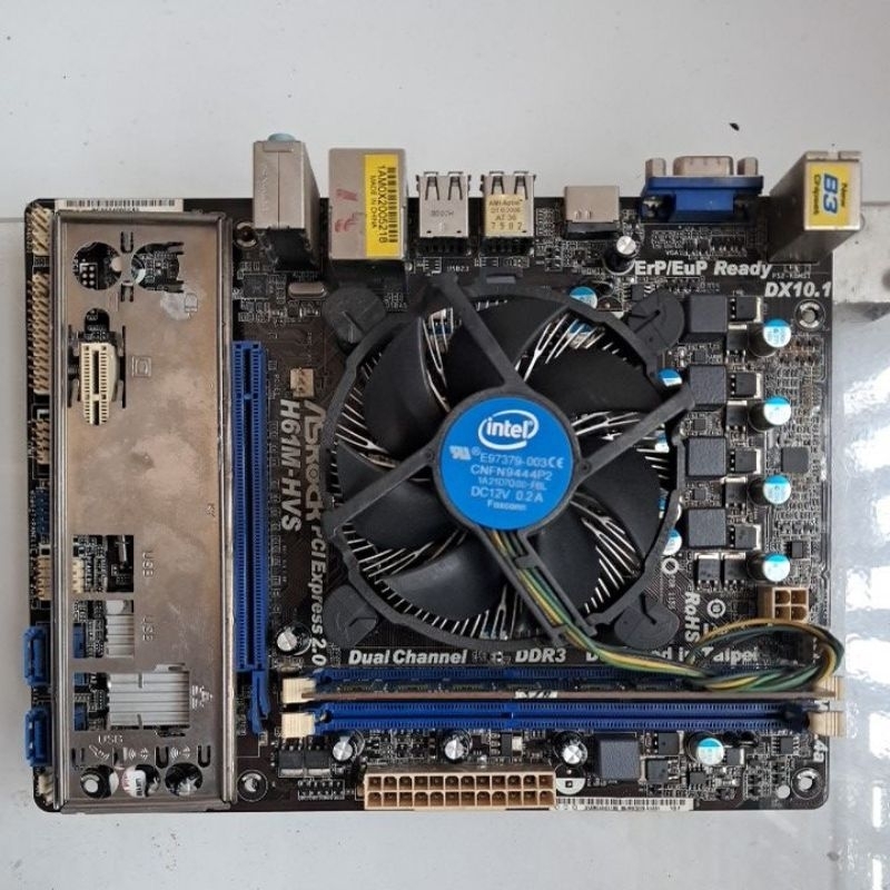 Motherboard Asrock H61-HVS+Prosesor Core I3-2100+Ram 4GB DDR3