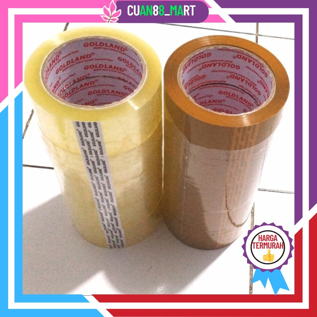 

【COD】【TERMURAH】LAKBAN BENING / LAKBAN COKLAT Ekonomis Ukuran 2 inch 45mm X 90 Yard Isolasi Tape Selotip