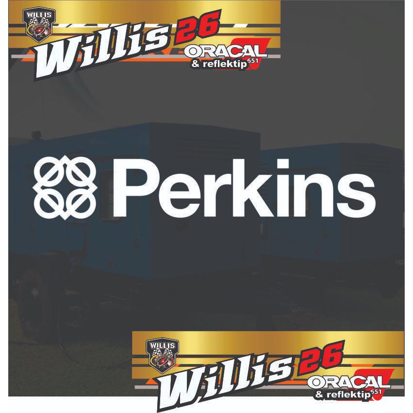 cutting sticker label genset perkins.stiker variasi disel genset perkins