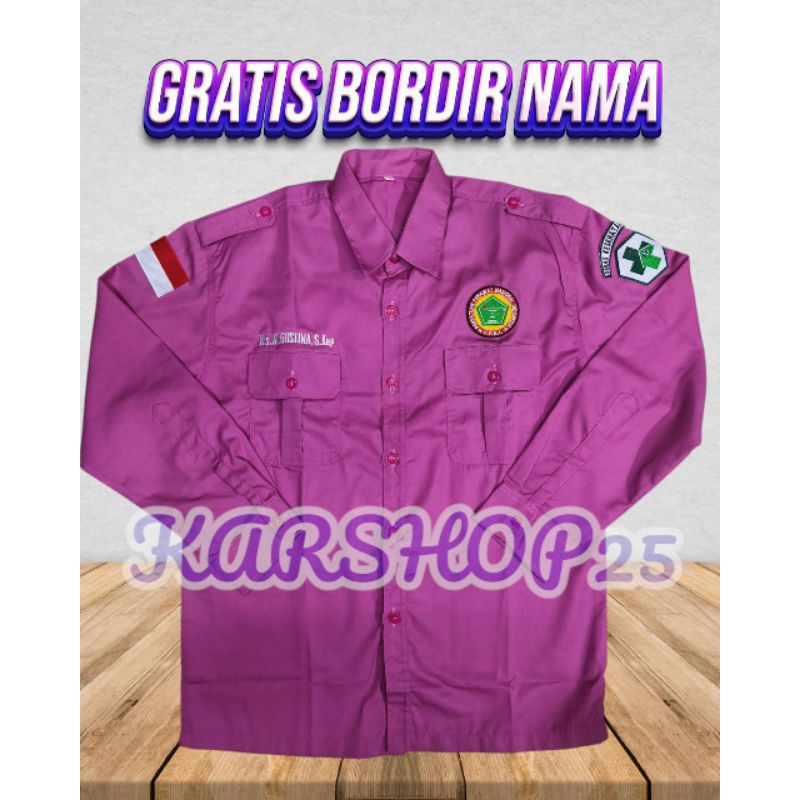 KEMEJA PPNI LENGAN PANJANG TERBARU SERAGAM PPNI ATASAN BAJU PPNI KEMEJA PERAWAT INDONESIA