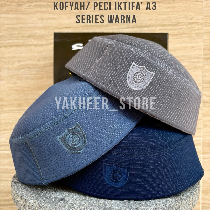 Kopiah / Peci IKTIFA’ A3 Original series warna Songkok Muslim Dewasa