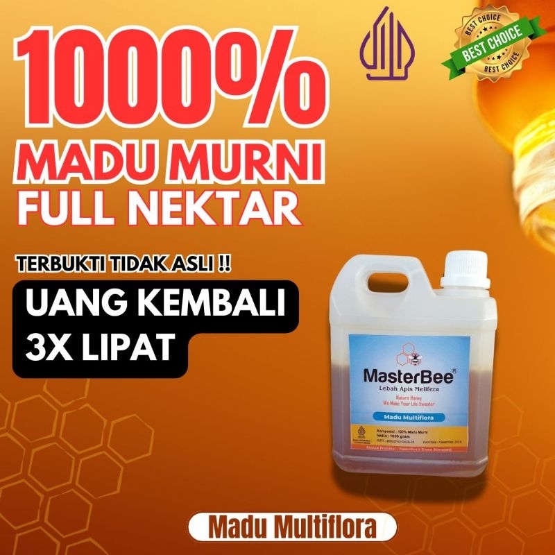 

MADU MURNI MASTER BEE 1000% ASLI TANPA PAKAN GULA TAMBAHAN