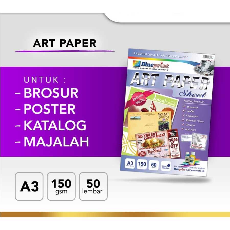 

AP-A3150 Kertas Art Paper A3 BLUEPRINT