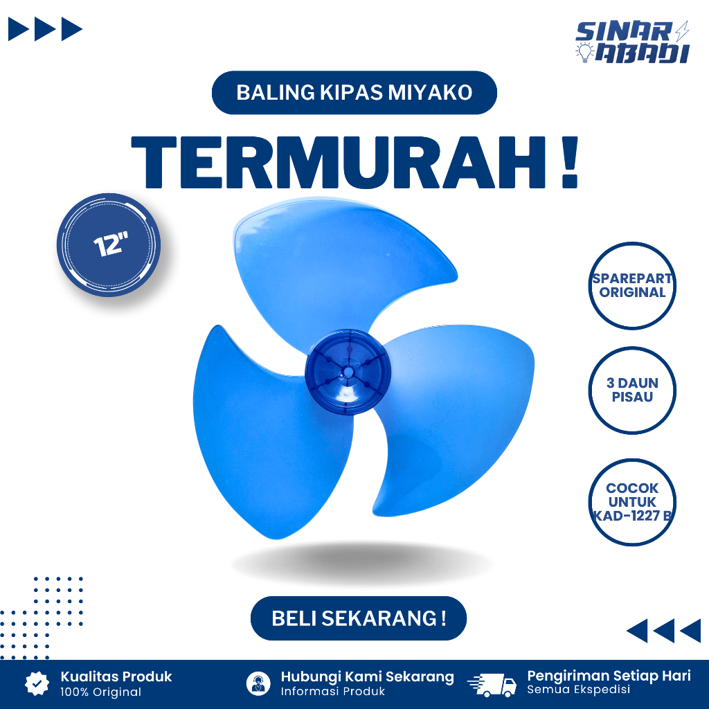 Baling Kipas Angin Miyako 12 Inch