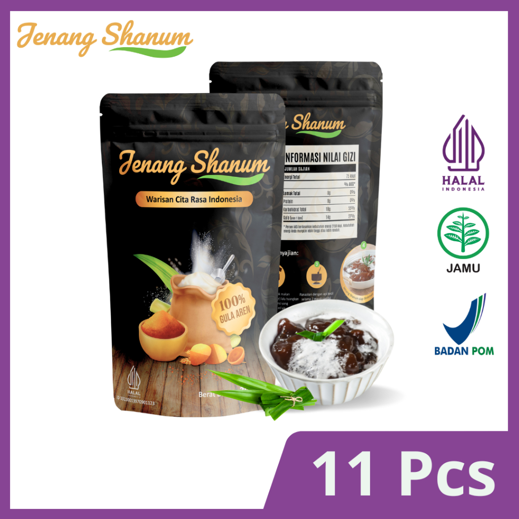 

JENANG SHANUM - Jenang Shanum Pati Garut Sarapan Sehat Asam Lambung Gerd Anxiety Isi 11 Pcs