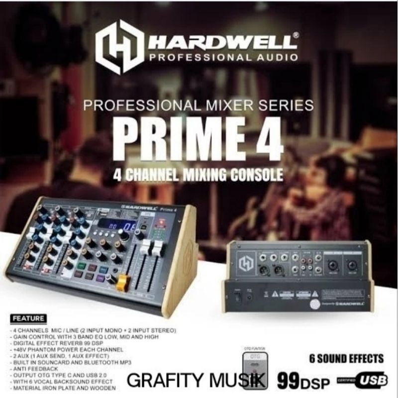 Mixer Audio Hardwell Prime 4 Original Hardwell 4 Channel