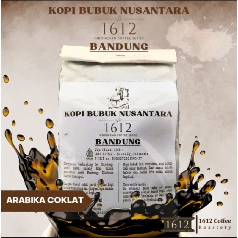 

Kopi Bubuk Nusantara Bandung Arabika Coklat - 1612 Coffee
